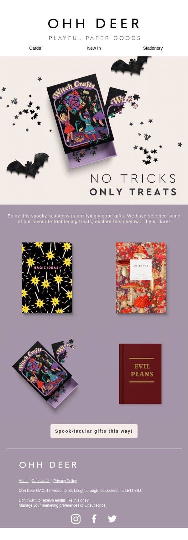 These are sure to put a spell on you! 🪄 email from Ohh Deer screenshot