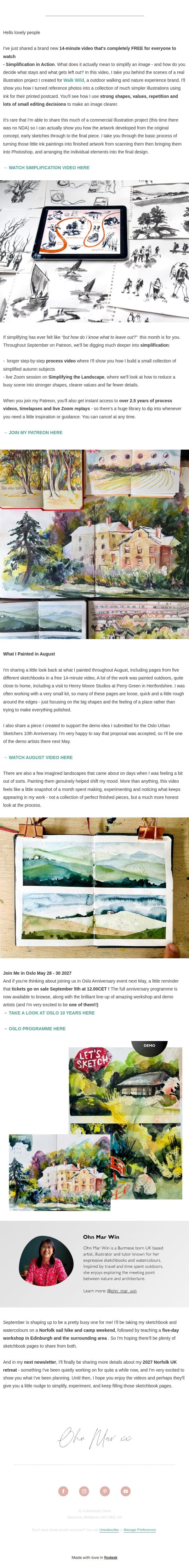 A free art video for you + what's coming next email from Ohn Mar Win screenshot
