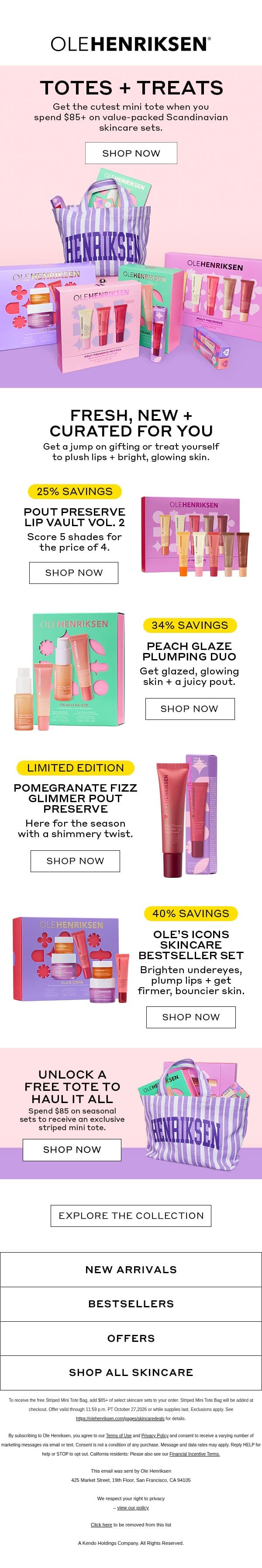 Last chance for a totes adorable gift! email from Ole Henriksen screenshot
