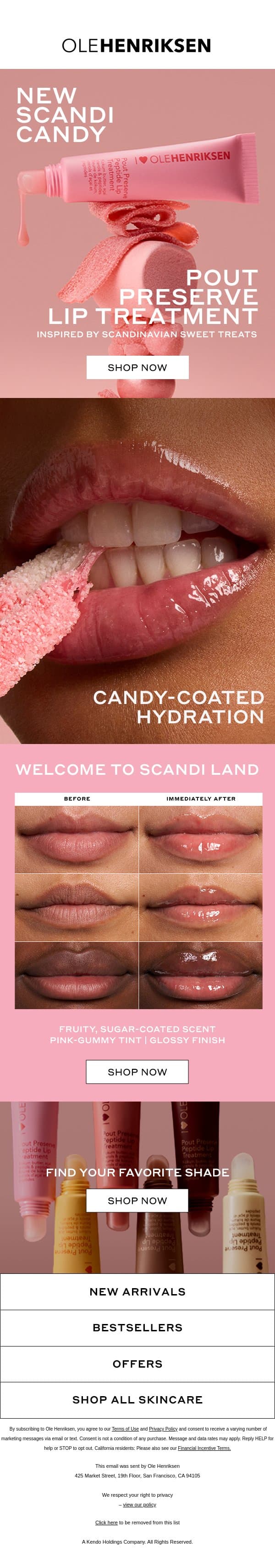 8 hours of plush wear in a pink-gummy tint 🍬 email from Ole Henriksen screenshot
