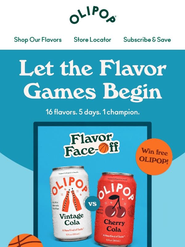 Enter to win FREE OLIPOP ๐ค email from Olipop