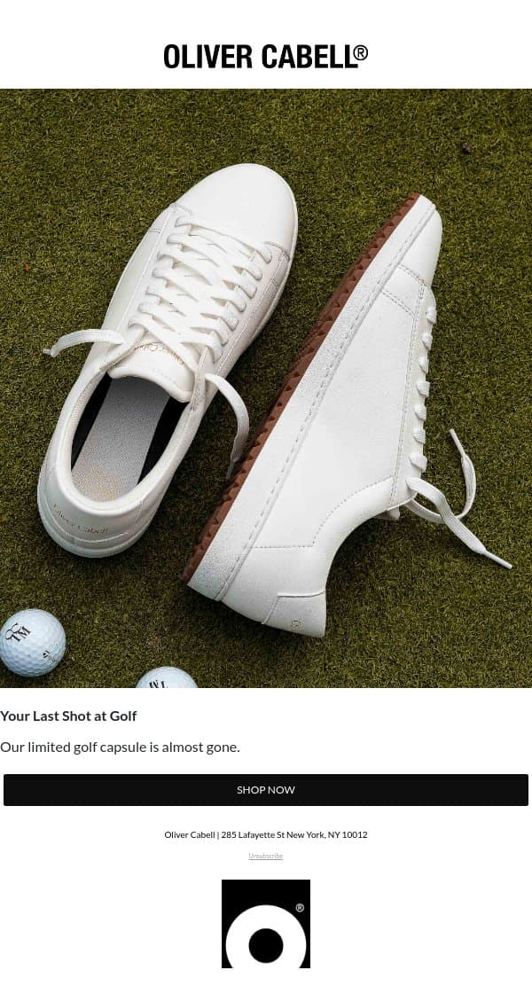 Your Last Shot at Golf email from Oliver Cabell screenshot