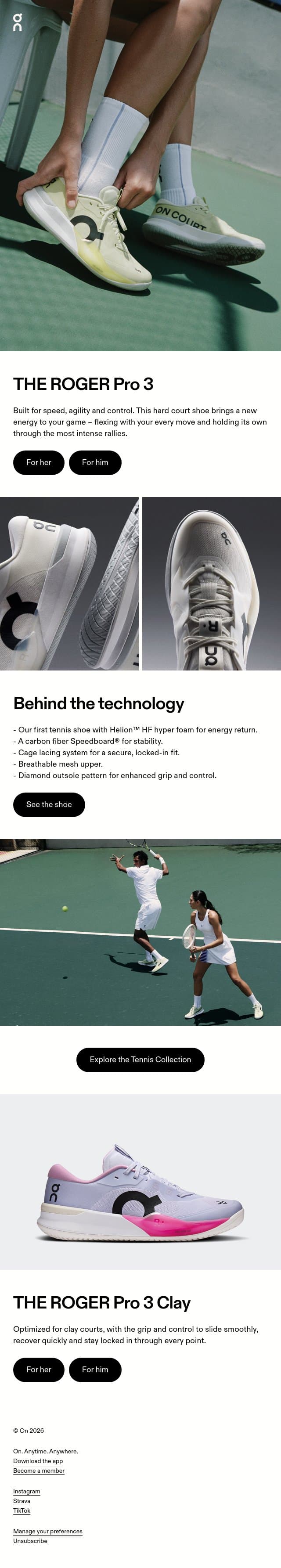 ☁️ New: THE ROGER Pro 3 email from On Running screenshot