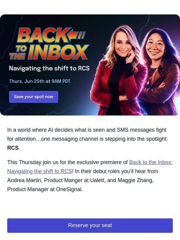 🔥 This Thursday: Back to the Inbox email from OneSignal