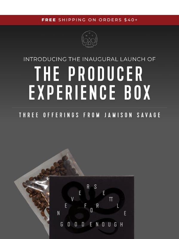 Introducing The Producer Experience Box email from Onyx Coffee Roasters
