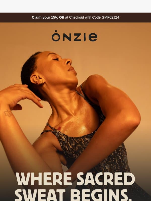 This is Sacred Commerce. This is ONZIE. email from Onzie