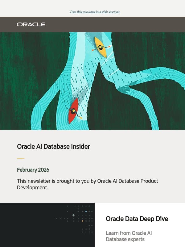 Oracle Data Deep Dive is coming to your city email from Oracle