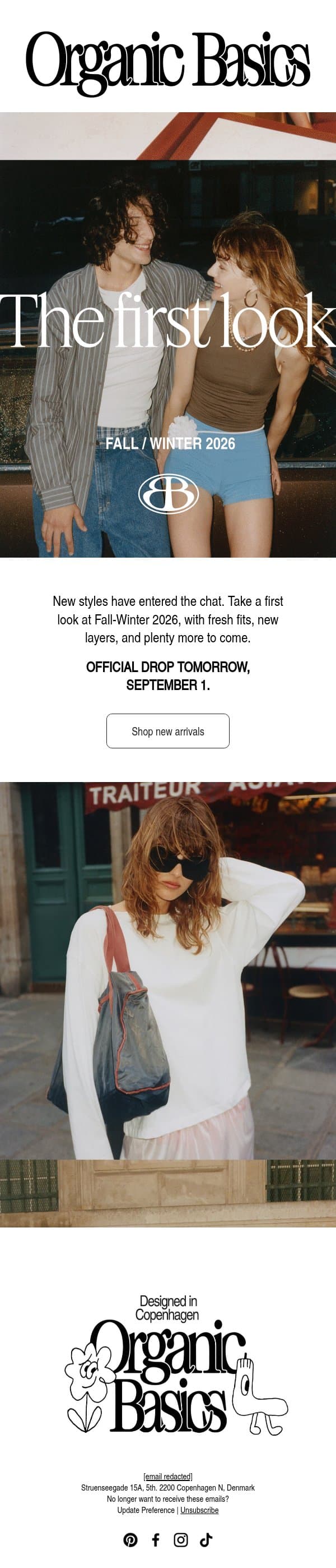 You saw it here first email from Organic Basics screenshot