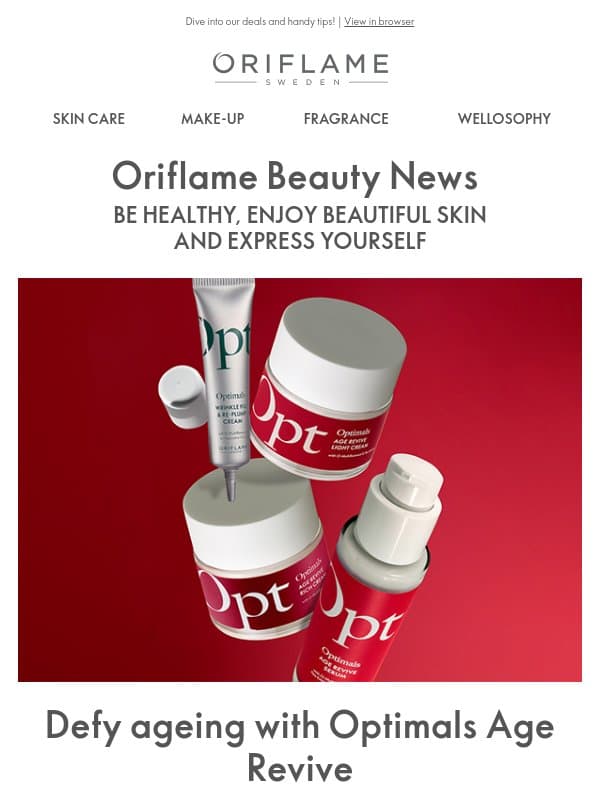 Beauty treats you can’t miss email from Oriflame