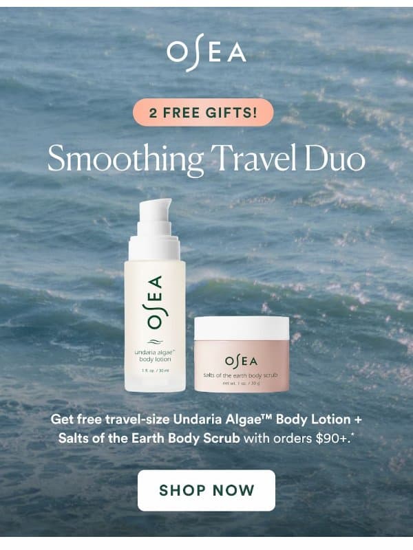 2 Free Minis email from OSEA