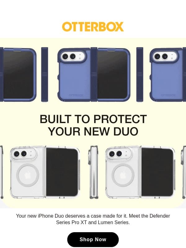 Protect your iPhone Duo with OtterBox foldable cases email from OtterBox