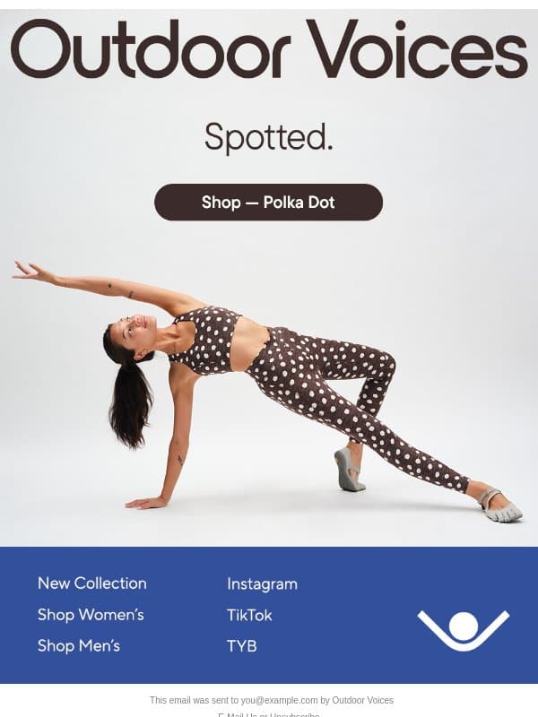 NEW: TECHSWEAT POLKA email from Outdoor Voices