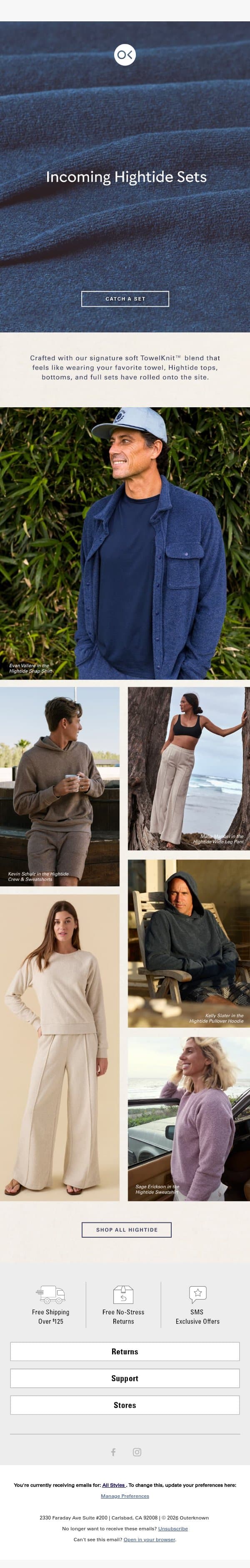Incoming Hightide Sets π email from Outerknown screenshot