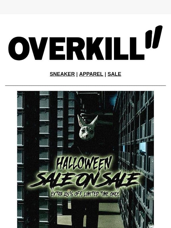 🎃 HALLOWEEN SALE ON SALE email from Overkill