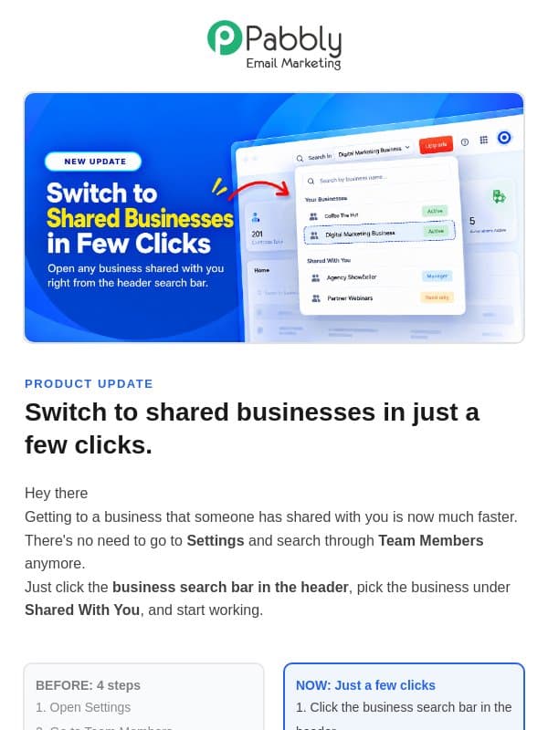 Email Marketing Just Got Easier! email from Pabbly Email Marketing