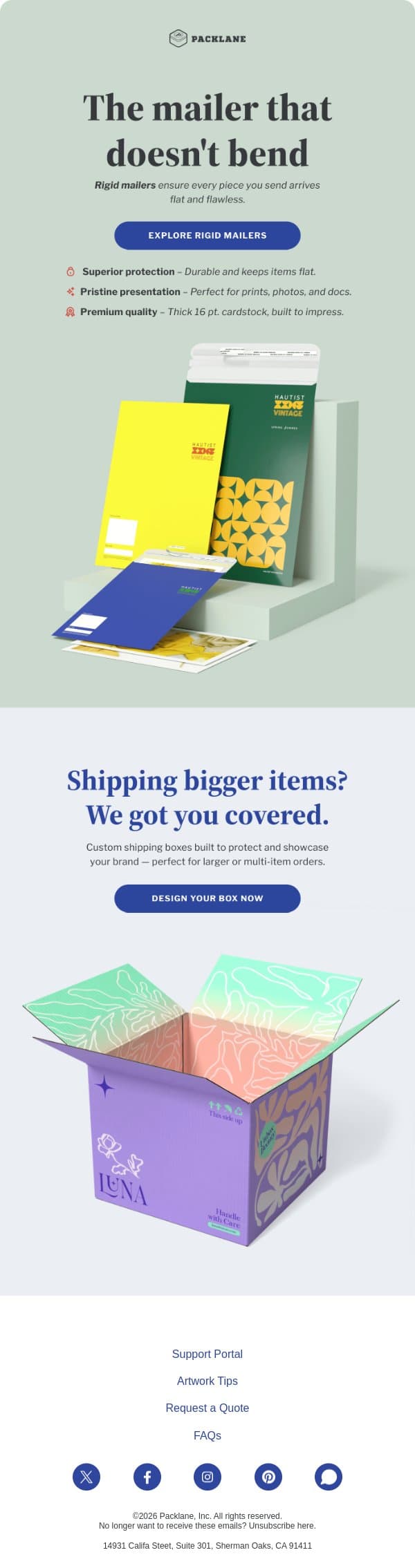Flimsy isn’t invited email from Packlane screenshot