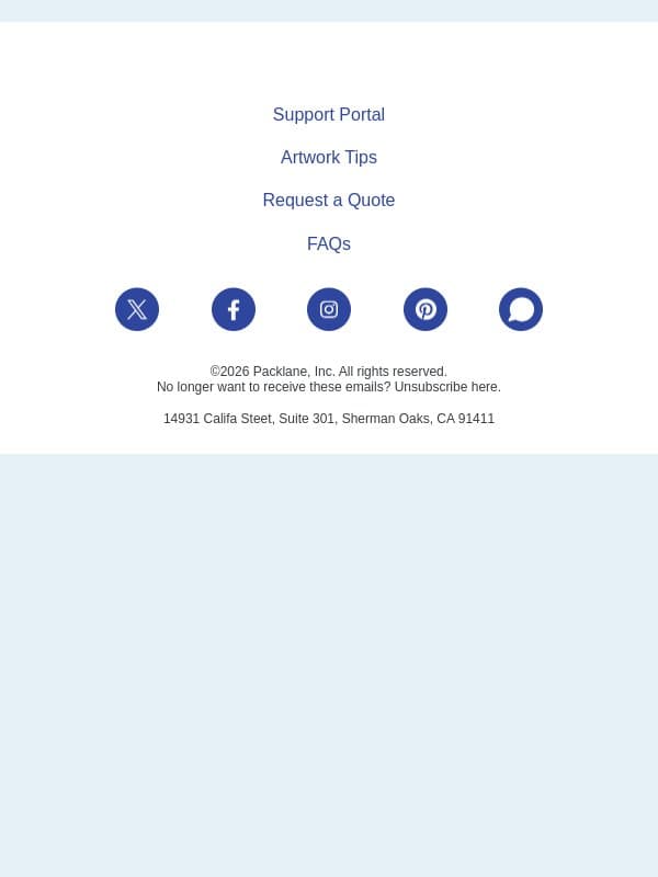 Packaging inspiration, delivered email from Packlane screenshot