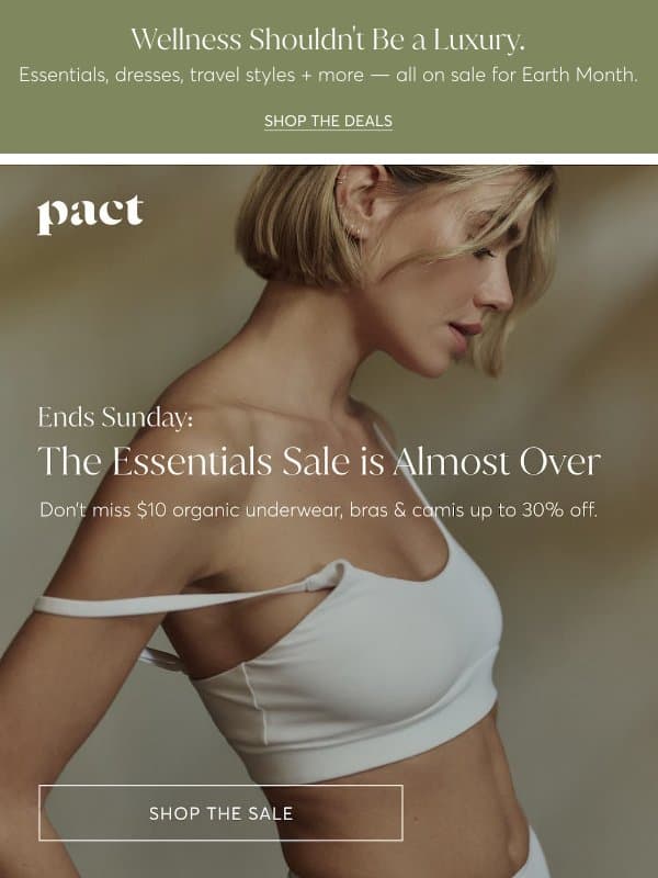 "The most comfortable pair of underwear I own." — Gina email from Pact