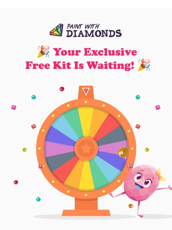 Your Free Kit is Waiting! email from Paint With Diamonds