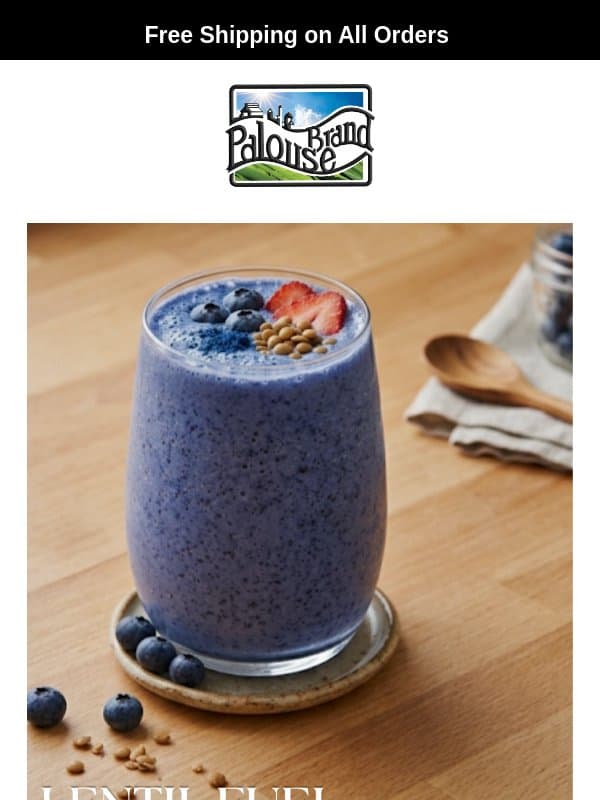NEW RECIPE: Lentil Fuel Smoothie ⛱️ email from Palouse Brand