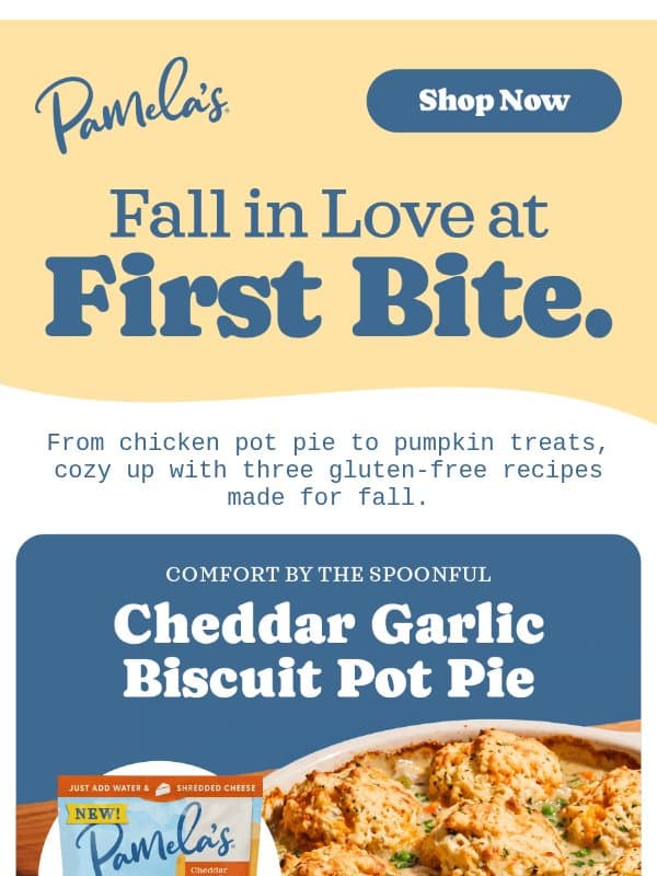Your weekend needs these 3 fall recipes π email from Pamela's Products