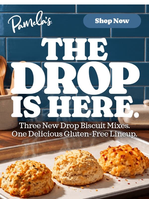 THE DROP IS HERE 🔥 Check Out Our New Arrivals! email from Pamela's Products