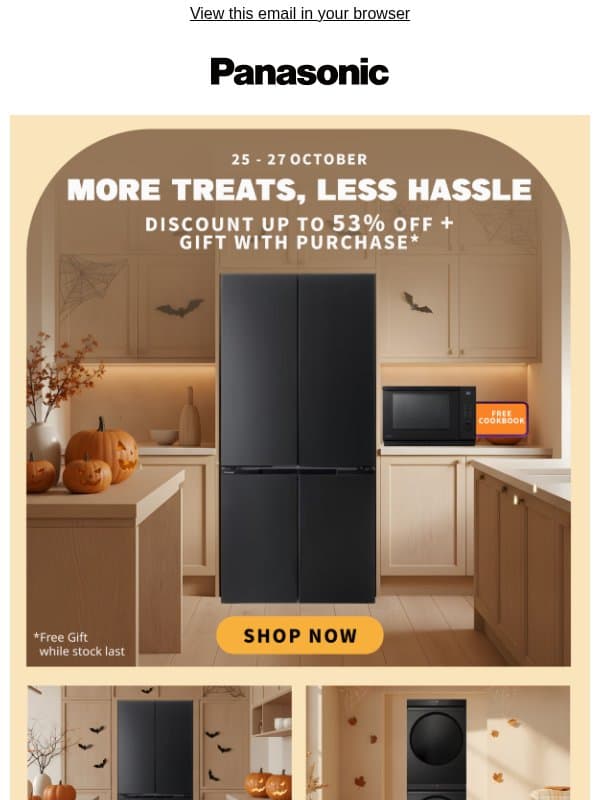 Don’t Miss These Spooktacular Panasonic Deals! email from Panasonic USA