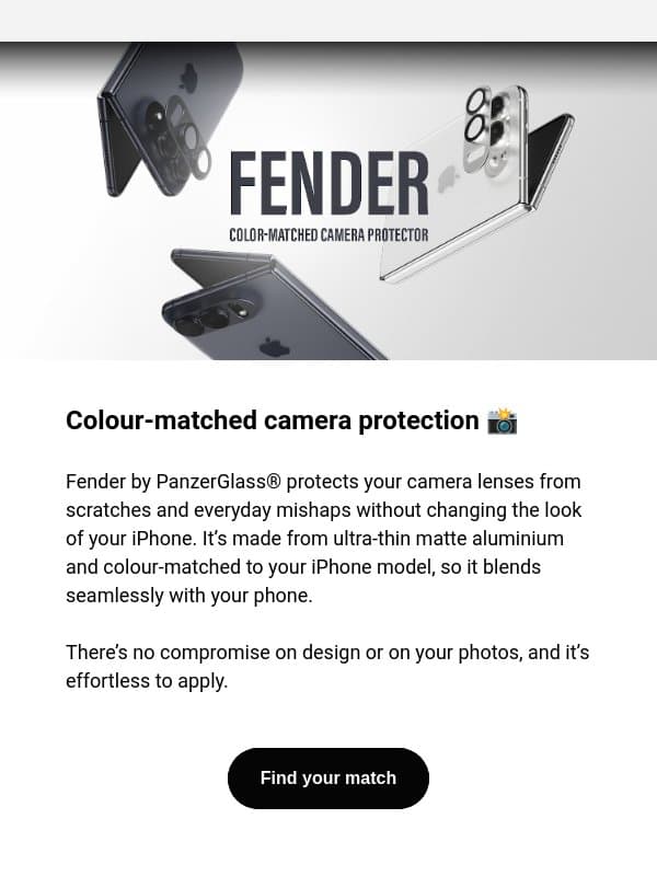 Color-matched camera protection 📸 email from PanzerGlass