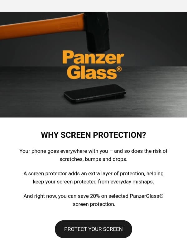 Why screen protection matters 📱 email from PanzerGlass