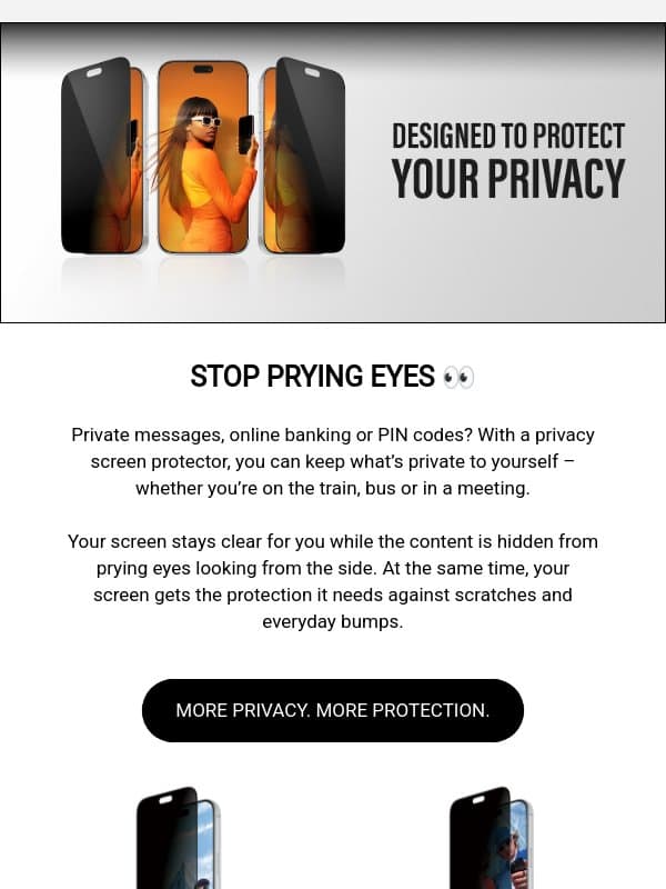 More privacy, please! 📱 email from PanzerGlass
