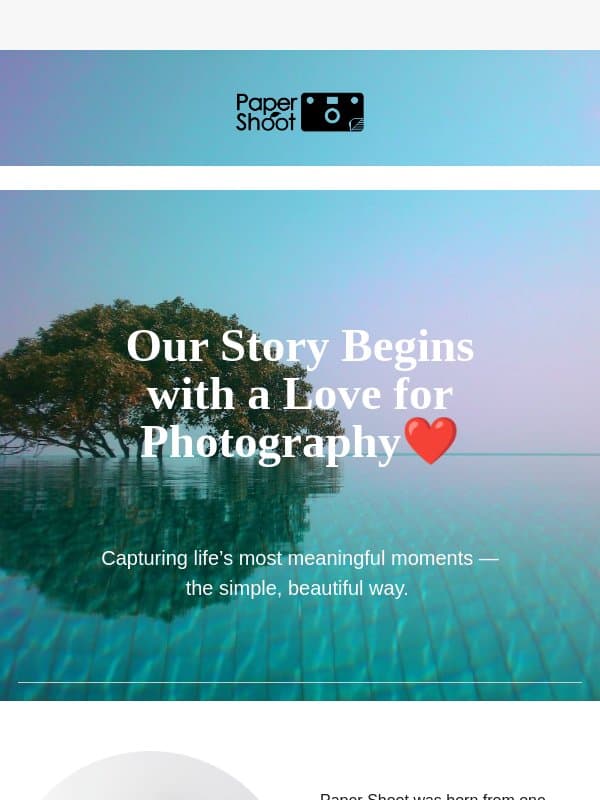The Photography Revolution That Started with Paper 📸 email from Papershoot