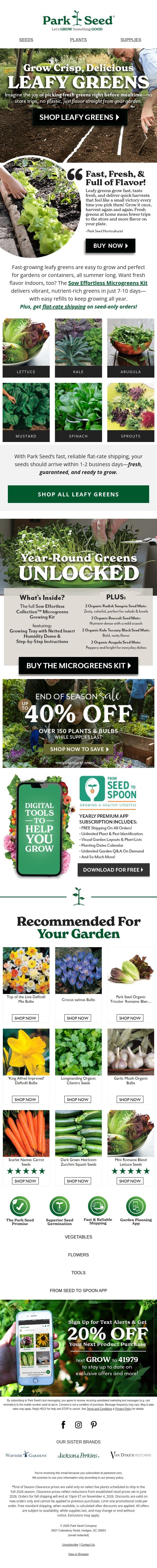 Freshness You Can Count On, Savings You'll Love! π email from Park Seed screenshot
