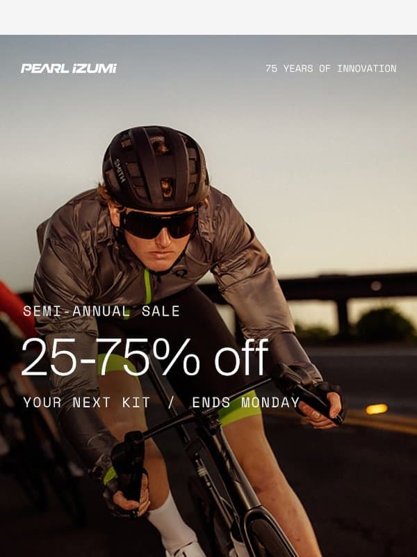 NOW LIVE: Pi Semi-Annual Sale email from Pearl Izumi