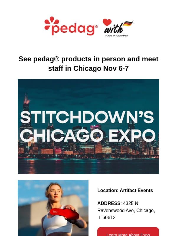 See pedag® in Chicago Nov 6-7 at Stitchdown Expo email from Pedag USA