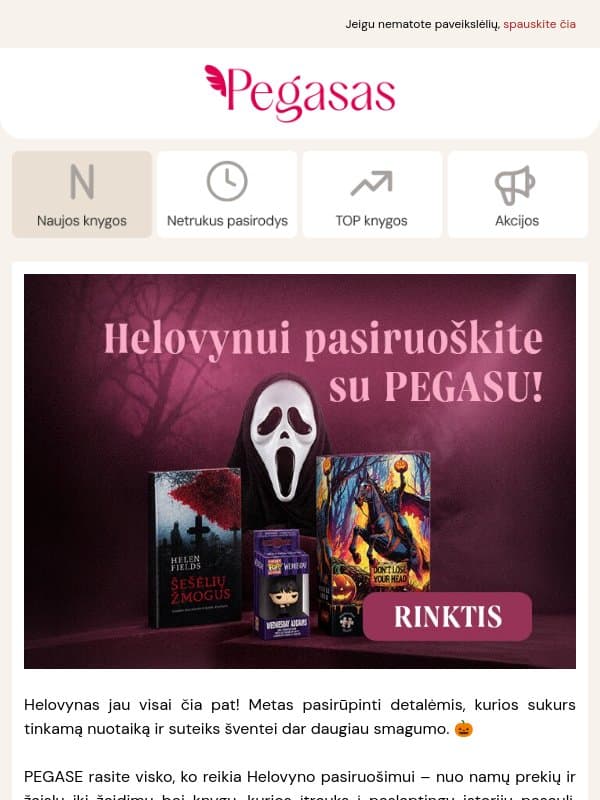 🎃 ŠIURPIAM HELOVYNUI! email from Pegasas