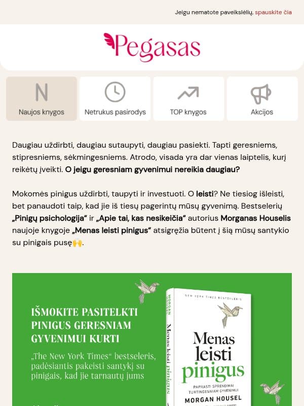 Ar moki leisti pinigus?💸 email from Pegasas