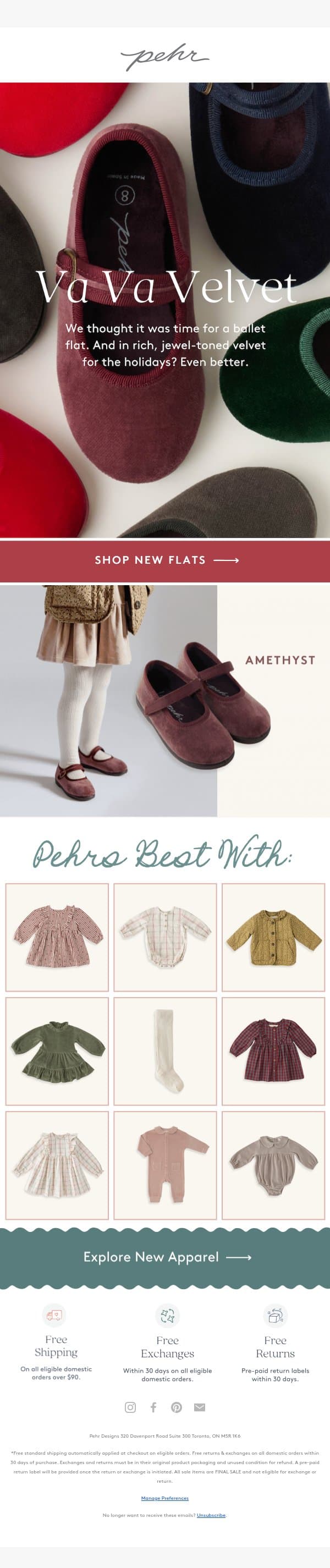 NEW: Meet Our First-Ever Ballet Flat email from Pehr screenshot