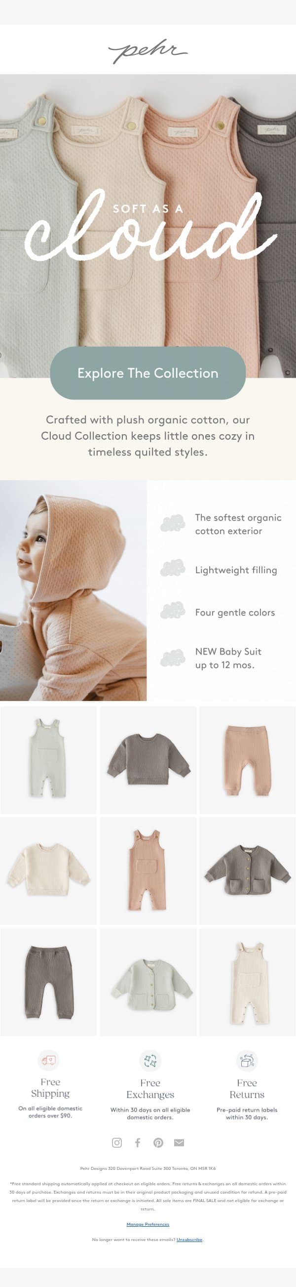 Fall's Softest Layer ☁️ email from Pehr screenshot