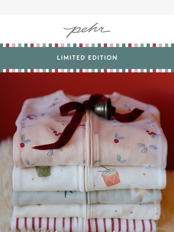 REMINDER: Time to Get Holiday PJs email from Pehr