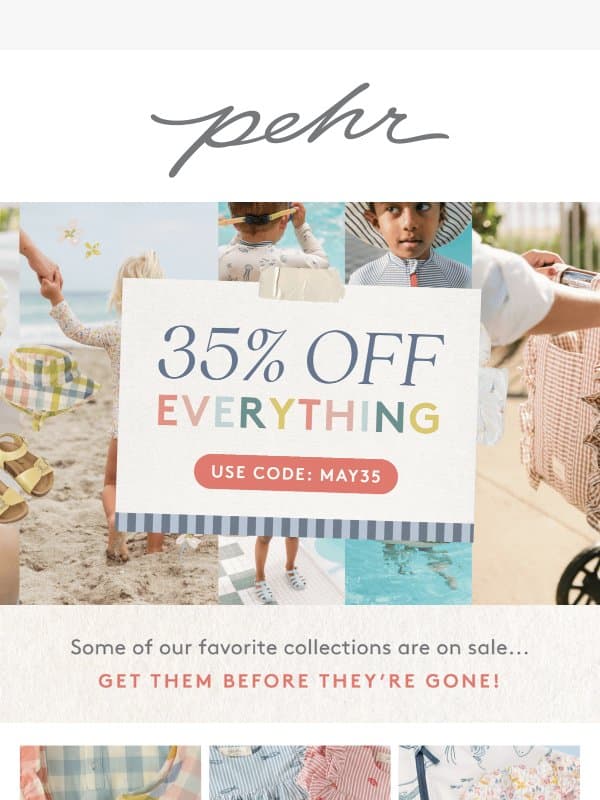 35% OFF Everything is calling... email from Pehr