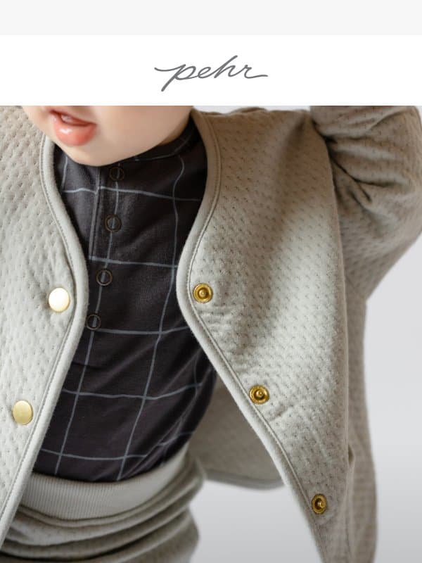 A Cozy Outfit Formula email from Pehr