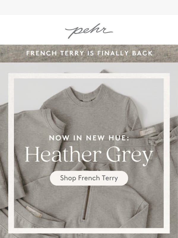 Cozy Just Got a Comeback email from Pehr
