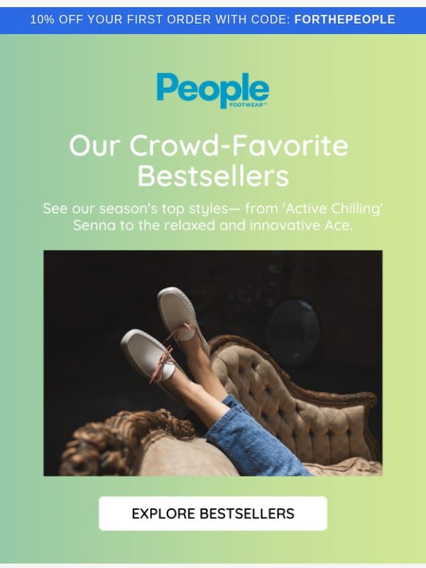 Shop Our Bestsellers email from People Footwear