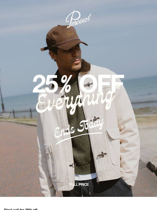 Leaving 25% off on the table? email from Percival