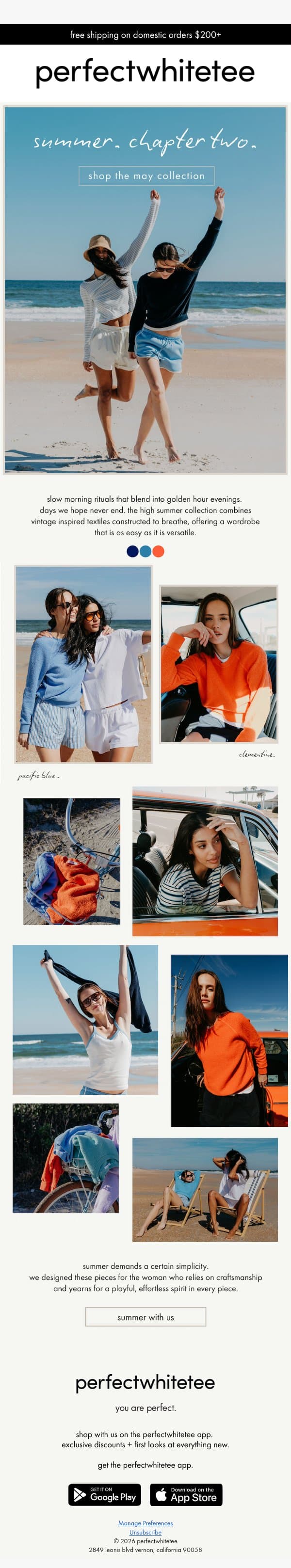 high summer. email from perfectwhitetee screenshot
