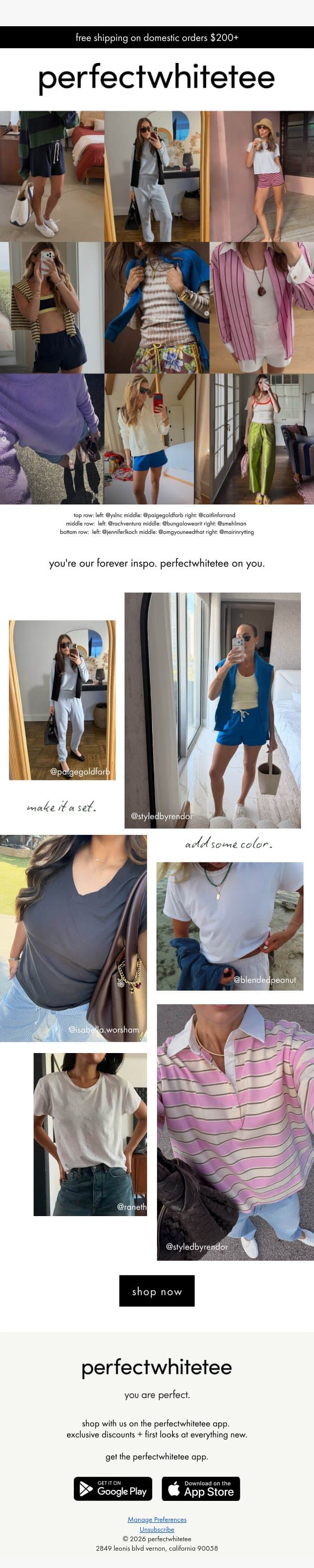 snaps from you. email from perfectwhitetee screenshot
