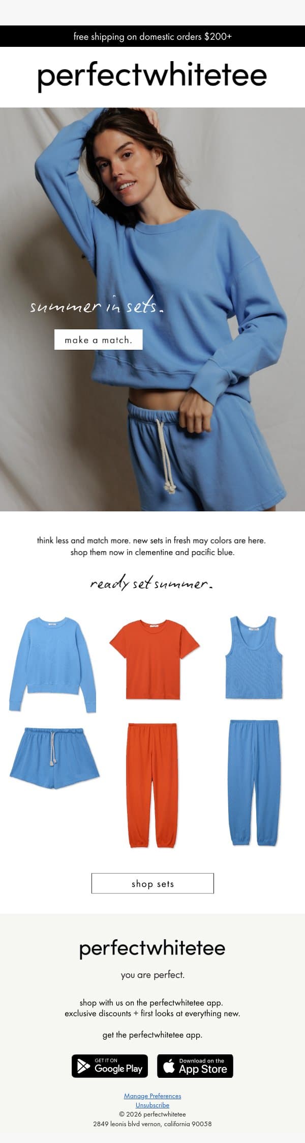 things that match. email from perfectwhitetee screenshot