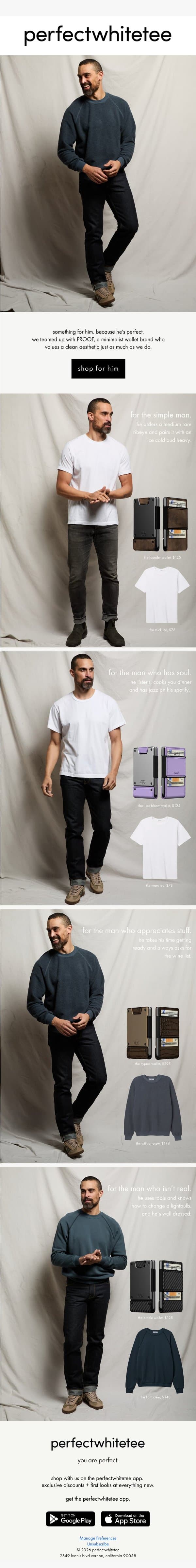 perfectwhitetee x PROOF wallets email from perfectwhitetee screenshot