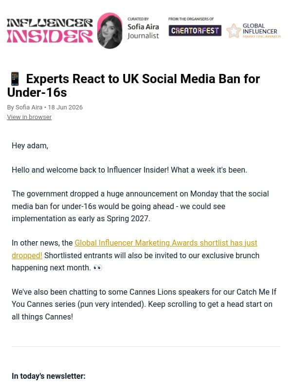 📱 Experts React to UK Social Media Ban for Under-16s email from Performance Marketing Association