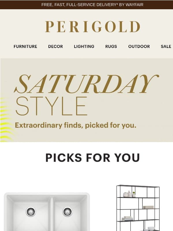 The BLANCO KITCHEN SINK: just your style. email from Perigold